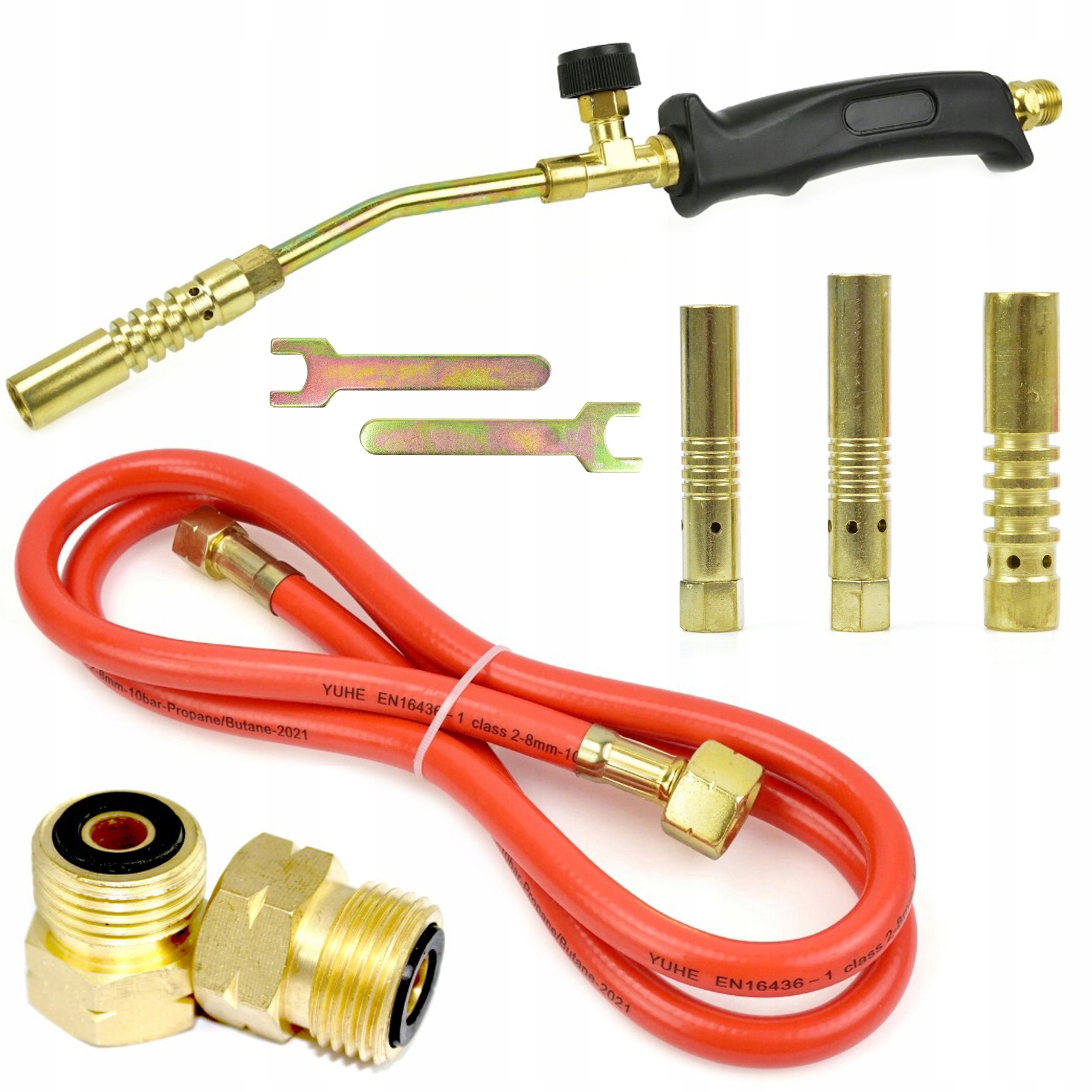 PLYNOVÝ SPÁJKOVACÍ HORÁK SPÁJOVAČKA 3 DRYSKY HADICA + MOSADZNÁ REDUKCIA PRE VALEC GZ21,8MM, GW3/8"